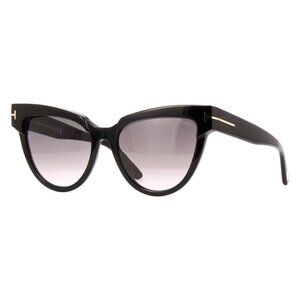 New TOM FORD Nadine Black Cat Eye FT0941/S 01B Sunglasses Women
